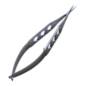 Vannas Scissors, Straight, Extra-Thin Tips, 10mm Blade Length, Mid-Screw To Tip 13mm, Three Hole Handle, Overall Length 4-1/2" (110mm) 1582175,11/5/6231,K4-5120,08-03503